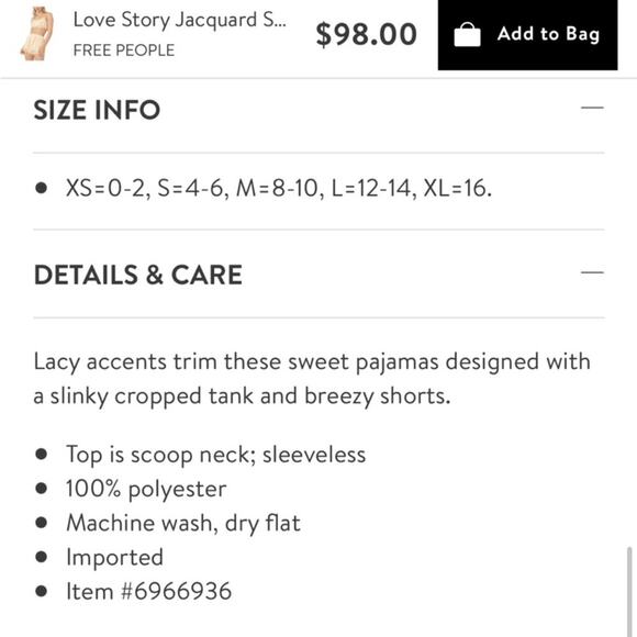 NWT Free People Love Story Set Size Medium / Orange Blossom - Picture 6 of 7